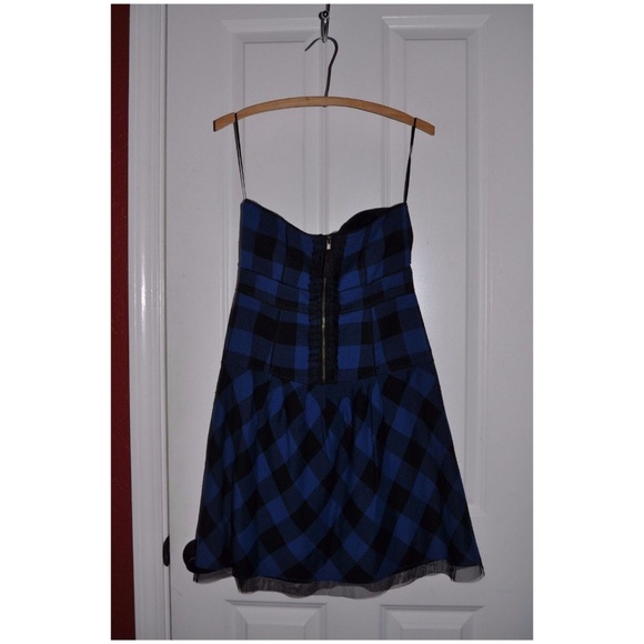 "SALE" AE Buffalo Check Strapless Sweetheart Dress - Picture 5 of 8